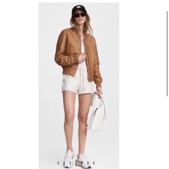 Rag & Bone Manston Leather Bomber Jacket. - Picture 3 of 14